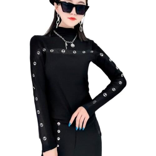 Winter full sleeve women turtleneck pullovers harajuku shirt streetwear women top