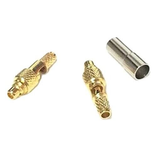 1PC New RF MMCX Male Plug RF coax Connector Crimp For RG178 straight goldplated Wholesale