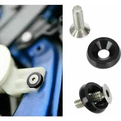 10PCS 6Mx20Car Modified Hex Fasteners Fender Washer Bumper Engine Concave Screws Fender Washer License Plate Bolts