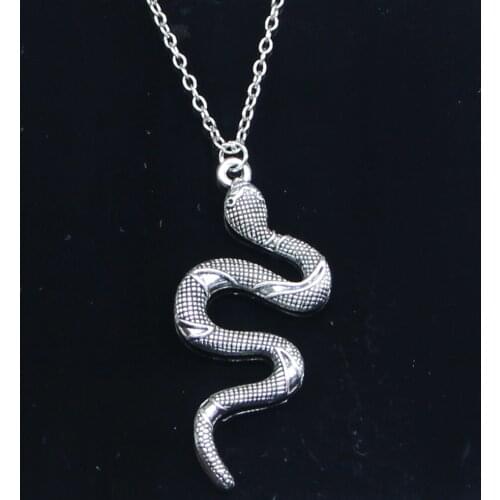 20pcs New Fashion Necklace 53x23mm snake cobra Pendants Short Long Women Men Colar Gift Jewelry Choker