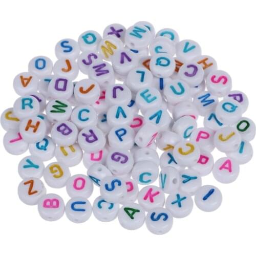200 letter beads bracelet round plastic beads