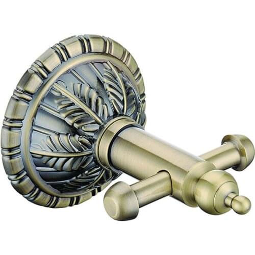 Antique brass solid brass copper Marble Robe hook bathroom Clothes hook Bathroom accessories-MD7032