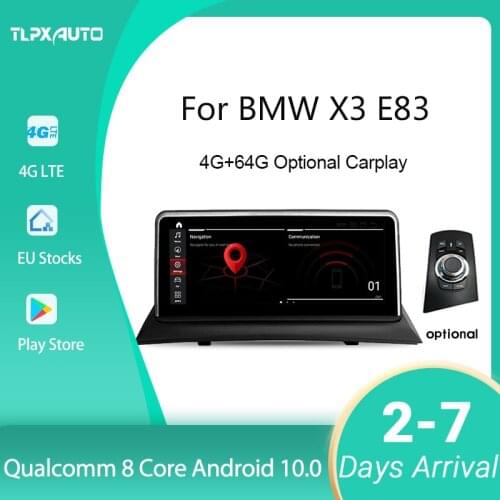 10.25" wireless Apple CarPlay Android auto for BMW X3 E83 2003-2010 multimedia Head unit