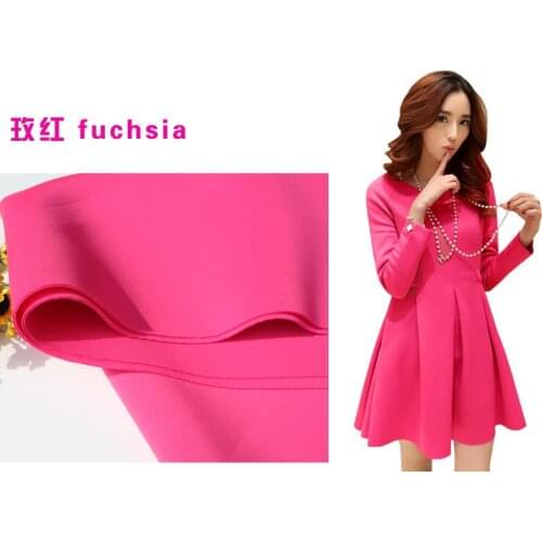 Fuchsia Spandex Fabric Knitted Fabric Interlayer Fabric Skirt Jacket Suits Outfit Baseball Jacket 60" Wide Sold BTY