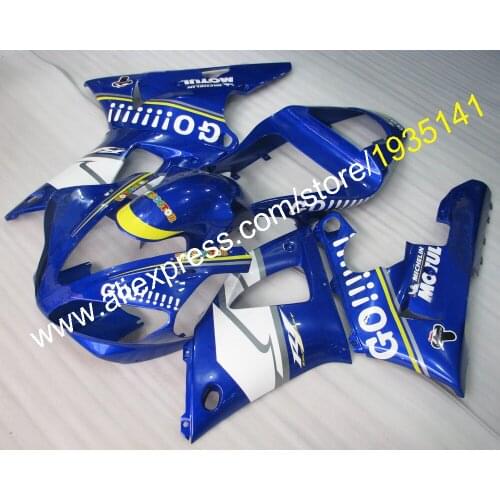 Good Go Cowling For Yamaha YZF1000 R1 2000 2001 YZF R1 YZF-R1 YZF R1 Blue Motorcycle Fairing (Injection molding)
