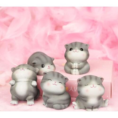 Ins wind creative kitty meow nica baking cake decoration cute car resin resin decoration room home decor lucky cat