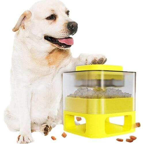 Dog Toy Feeders to Protect Pets Stomach Health Pet Dog Cat Bowls Food Spills Educational Round Catapults for Slow-Food Toys 2021