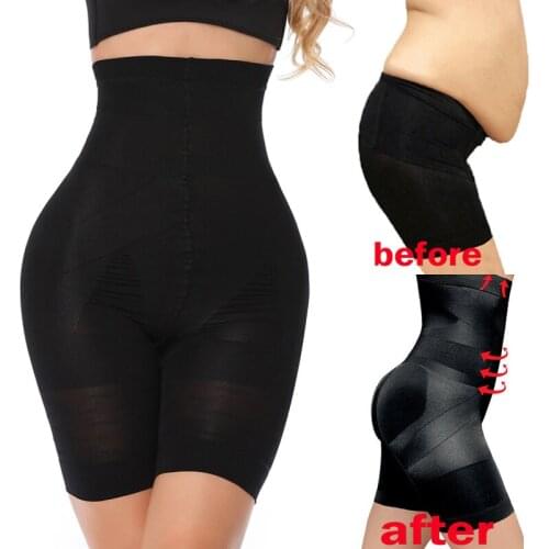 Women Tummy Control High Waist Panites Waist Trainer Thigh Trimmer Body Shaper Elastic Boyshorts Underwear Corset Seamless Pants