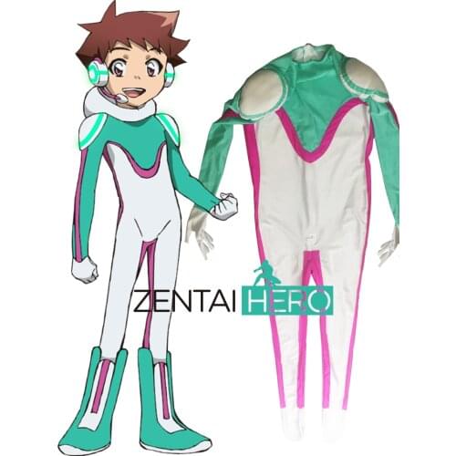 Custom Made THE ANIMATION SHINKALION Superhero Cosplay Costume Hayato Hayasugi Zentai Bodysuit Halloween Suit