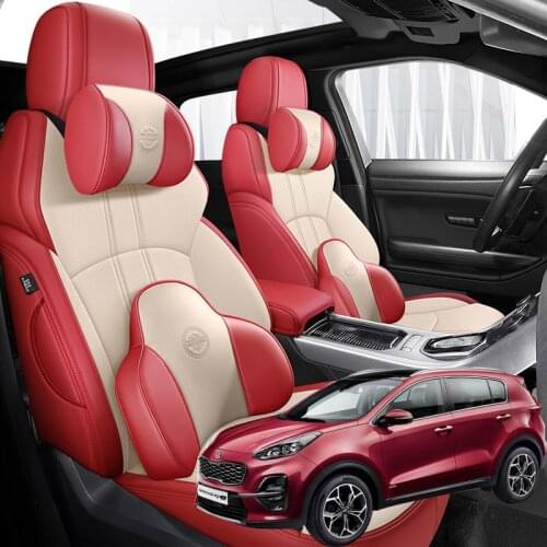 Leather Car seat covers For Kia sportage 2007 2008 2009 2010 2011 2012 2013 2014 2015 2016 2017 2018 2020 accessories