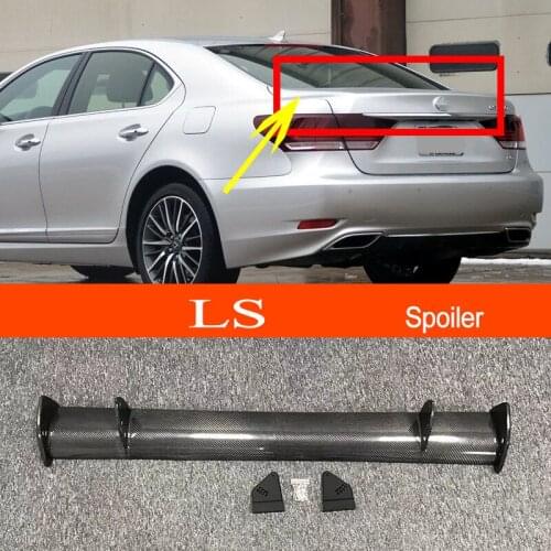 LS 2011-2017 Real Carbon Fiber GT-style Car-styling Sporty Rear Trunk Wing Spoiler for Lexus LS 2011-2017 Sedan