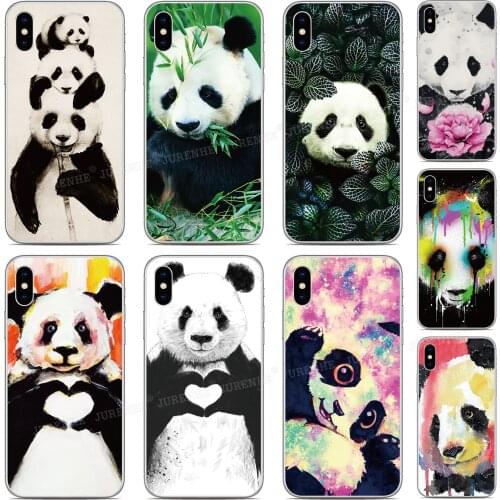 Tpu Soft Art Panda Animal Phone Case For iPhones SE 2020 SE2 SE 2 XR X XS 11 Pro MAX 6 6S 7 8 9 Plus For iPod Touch 7 6 5 Cover