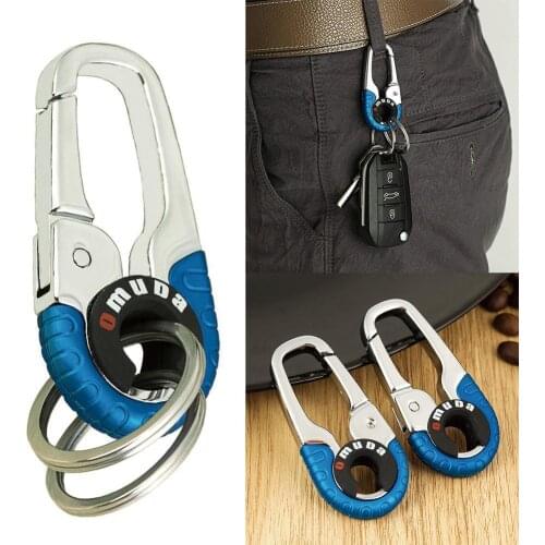 New Fashion Car Keychain Men And Ladies Stainless Steel Ring Waist Key Metal Chain For Party Key Gift Holder Key Hanging C6P4