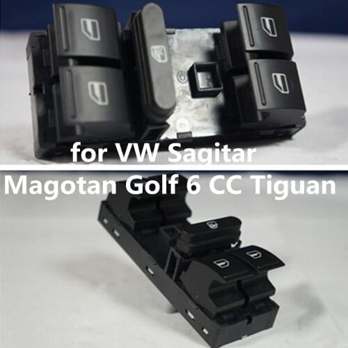 Polarlander 100% New Electric Window Switch 1K4959857 for V/W S/agitar M/agotan Golf 6/CC/Tiguan Left Front Door Master
