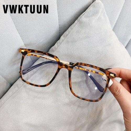 VWKTUUN Glasses Frame Square Eye glasses Frames For Women Men Metal Frame Myopia Glasses Frames Anti Blue Ray Computer Glasses