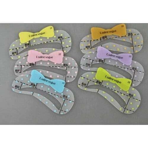 Wholesale DIY eyebrows card glass eyebrow stencils grooming shaping template as eyebrow drawing card aid as cosmetic accessories