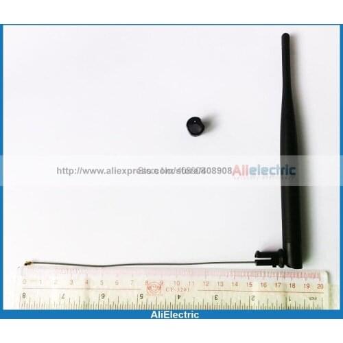 Wholesale hot sell 20PCS / lot 2.4GHz 2400-2500 MHZ 5 dBi Omni WIFI Antenna with extended 1.13 cable IPX/u.fl connector end
