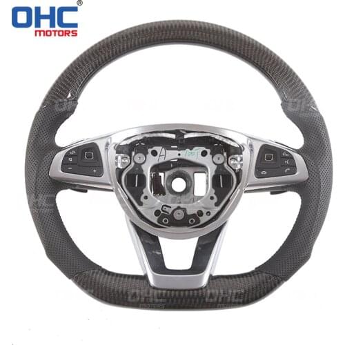 100% Real Carbon Fiber Steering Wheel compatible for MB W205,S205 S213,W213 X156 C117,X117 W218,X218,C257 C E GLA CLA CLS