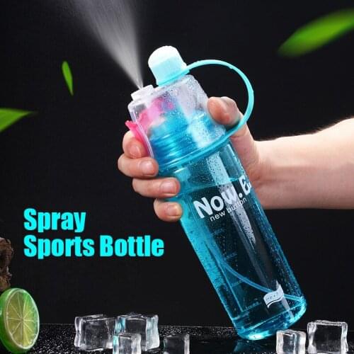 Hot Spray Sports Water Bottle 400ML 600ML Protein Shaker Outdoor Travel Portable Leakproof Drinkware Plastic My Drink Bottle