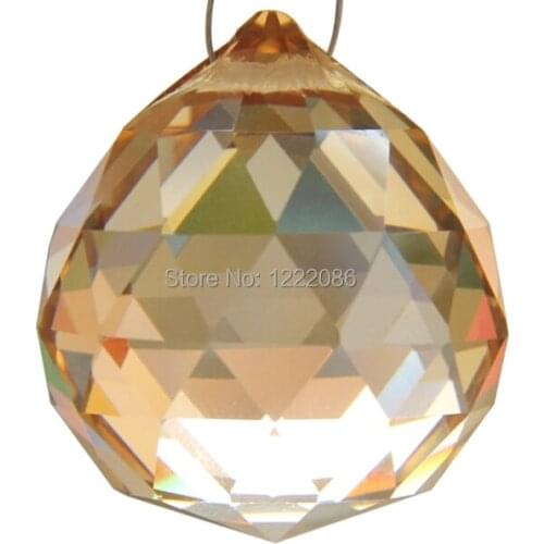 Champagne Glass Crystal 40mm Crystal Ball Chandelier Prisms Pedants suncatcher X'MAS wedding pendants