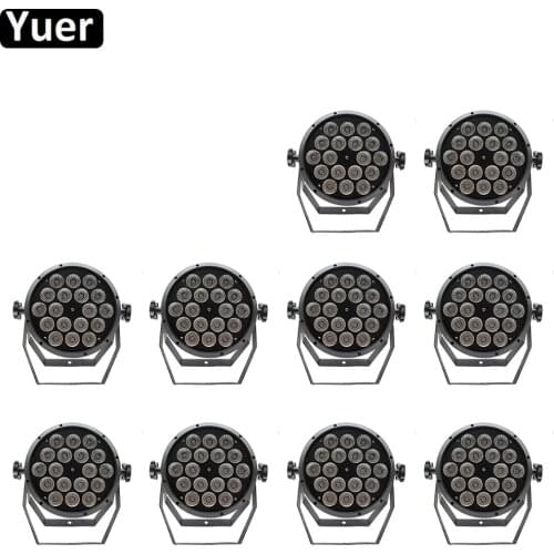 10Pcs/Lot 18x12W RGBW 4IN1 LED Par Light DJ Disco Ball Music Light DMX512 Projector Stage Lighting Effect Lamp Party KTV Lights