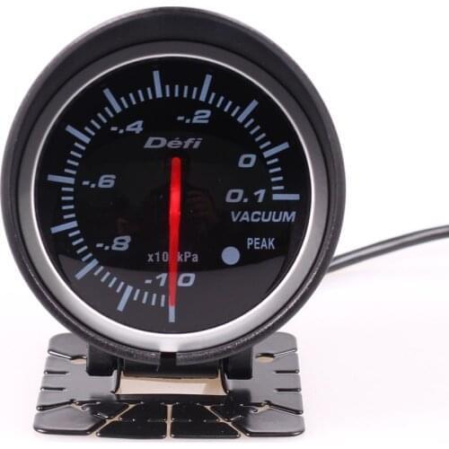 Defi BF 2.5" Universal 60 MM Vacuum Gauge Meter Red & White backlight Adjustable With Sensor -10.0~10.0 kpa