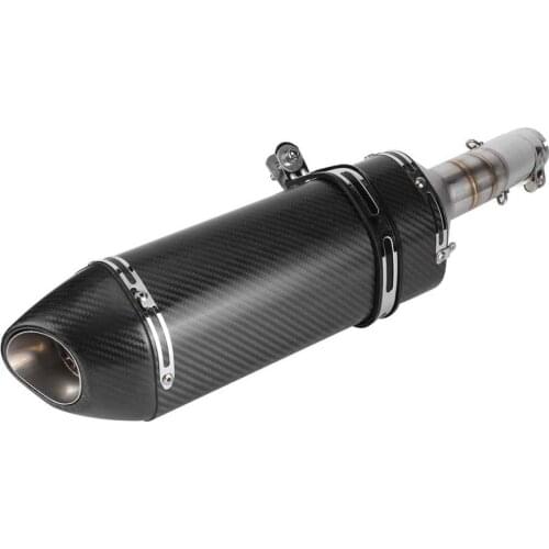 Exhaust System Mid-Pipe+Slip-On Muffler Carbon Fiber Fit for Honda CBR500R/CB500F/CB500X