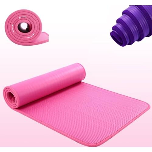 High Quality NRB Non-slip Yoga Mat For Fitness Environmental Pilates Esterilla Gym Exercise Mats with Bandage 183CM*61CM*10MM