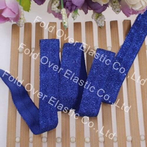 Popular glitter folded over elastic thread foes #90131 for women hair tie headband, 100 yards/lot