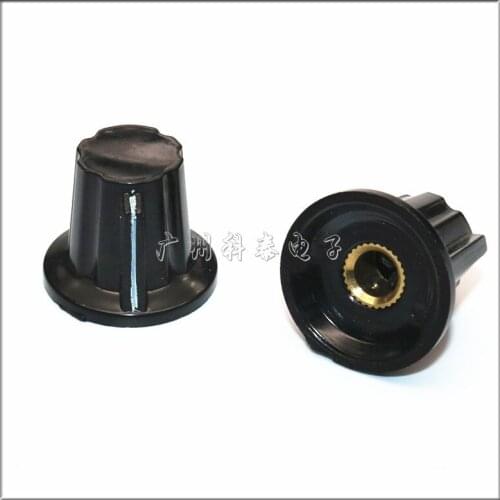 10 Pieces Diameter 25MM height 20MM 18-1 Bakelite Knob With Indication Potentiometer Knob Adjustable Inner Hole 6MM