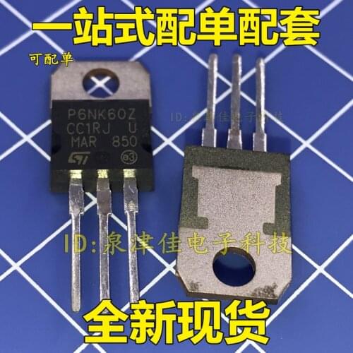 100% Original New STP6NK60Z P6NK60Z 6A/600V TO220 N MOS