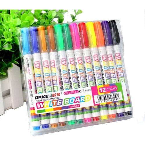 12 color paintbrush, color paintbrush, erasable whiteboard pen, school office supplies for students
