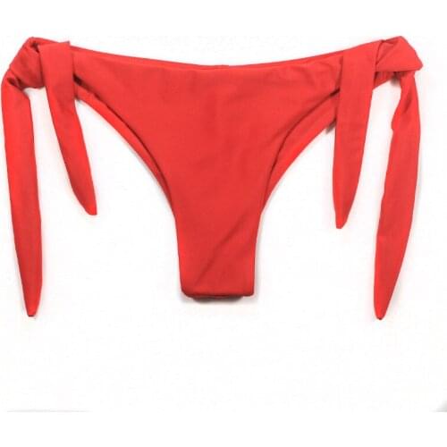 2020 Cheeky Bikini Bottom Adjustable Side Ties Brazilian Thong Swimsuit Classic Cut Bottoms Biquini Swim Swimwear Women