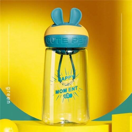 500Ml Creative Rabbit Ears Cup With Filter Portable Leakproof Water Bottles Travel Outdoor Juice Sports Kettle