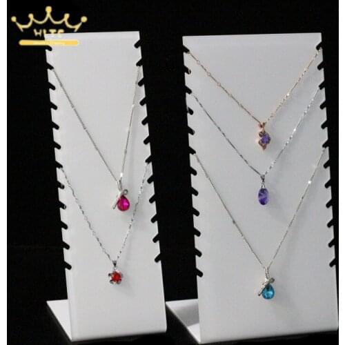 8-12 Necklace Pendant Display Rack L-shaped Acrylic Jewelry Display Rack