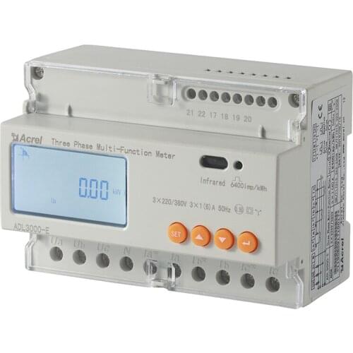 ACREL multi tariff energies three phase DIN rail RS485 Modbus-RTU energy meter ADL3000-E/CF solar system Electric