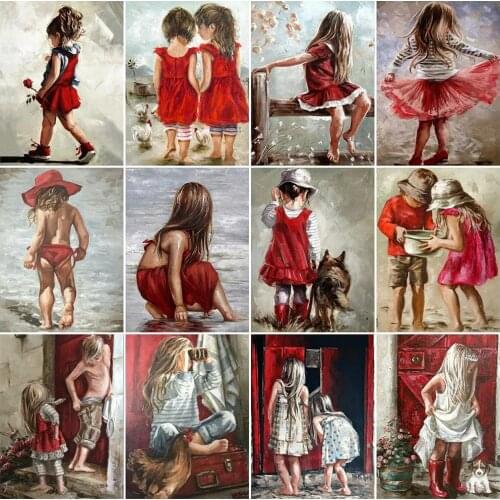 3D Diamond Mosaic Girl Picture Of Rhinestones Diamond Painting Full Square Black Red Portrait Embroidery Cross Stitch Home Decor