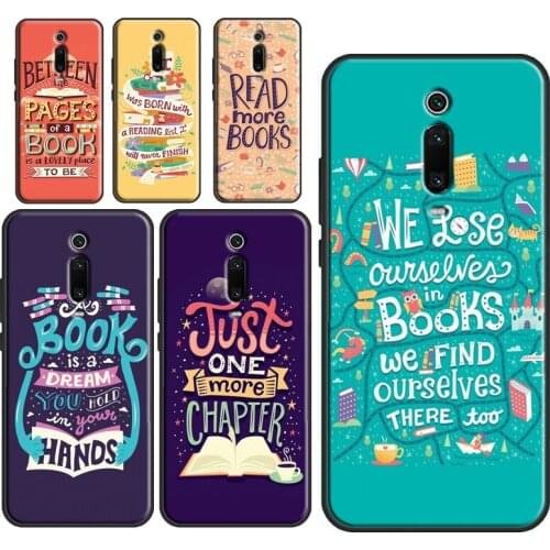 Read books Library Bookshelf Quotes For POCO F3 F2 M3 X3 Pro Phone Case For Xiaomi Mi 11 Lite Note 10 Mi 9T 10T Pro 11 Ultra