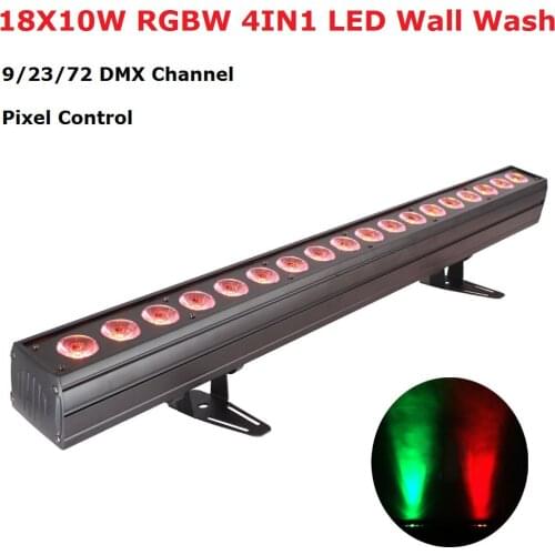 Dj Lighting Effect 18X10W RGBW 4IN1 LED Wall Wash Light DMX 512 Control Dj LED Bar Wall Washer Lights For Disco Light Night Club