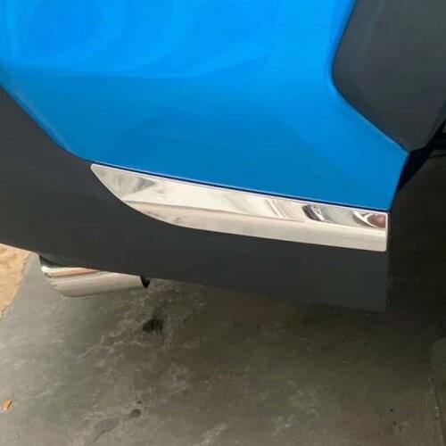 For 2019 2020 Toyota RAV4 ABS Chrome Rear Bumper Corner Guard Frame Cover Protector Trim Exterior Sticker Car Styling Accessory