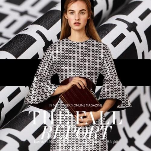 The delicate texture of printing composite PU leather cotton fabric wholesale high quality cotton cloth