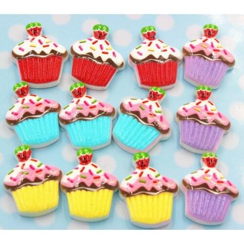 10pcs/lot flat back resin crafts resin cabochons accessories kawaii resin cake mix colors