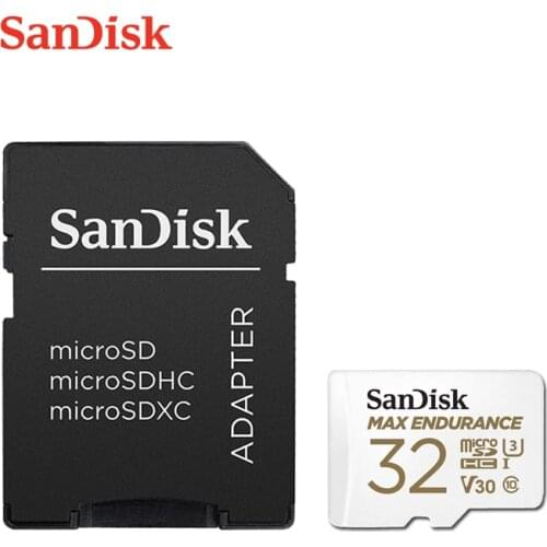 SanDisk MAX ENDURANCE Memory Card MicroSDXC 256GB 128GB 64GB MicroSDHC 32GB C10 U3 V30 Record in Full HD or 4K for Action Camera