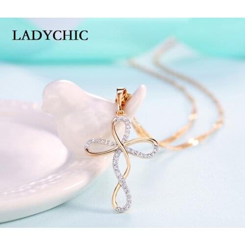 Classic Gold Color Cross Pendant Necklaces for Women Men Trendy Christian Jesus Crystal Necklace Jewelry Gift Dropshipping