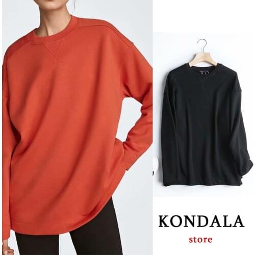 Женские длинные толстовки KONDALA China At AliExpress