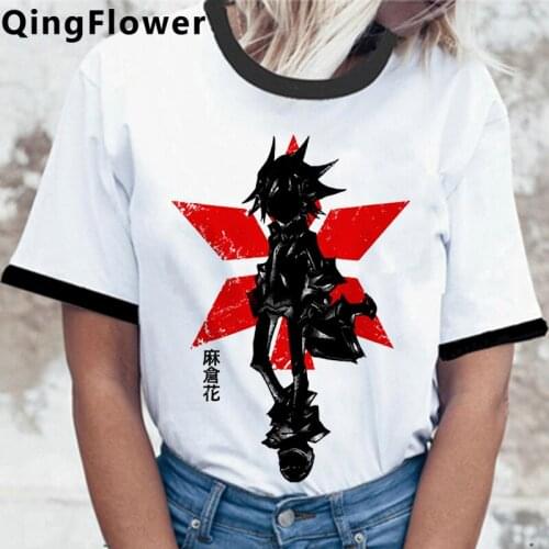 Shaman King clothes women aesthetic white t shirt couple clothes print plus size top tees t-shirt vintage