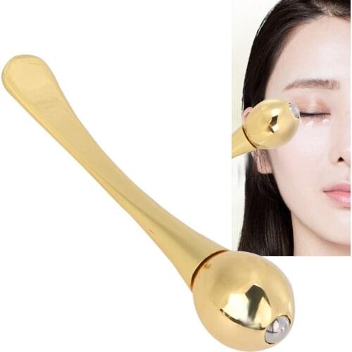 Mini Eyes Massager Bar Zinc Alloy Face Mask Spoon Anti Wrinkle Eyes Fatigue Relief Massage Stick Portable Eyes Cream Applicator