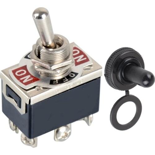 1 Piece DPDT Mini Waterproof Switch Cap 6-Pin On-Off Miniature Toggle Switches 15A 250V VE183 P0.4