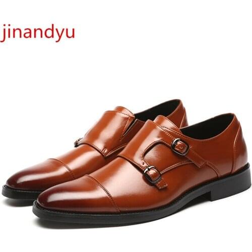 Man Leather Shoe Large Size 48 Fashion Business Shoes Men Black Slip Dress Wedding Formal Shoes High Quality Loafers for Men