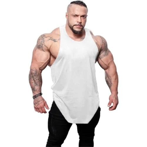 Muscleguys Plain Tank Top Men Brand Gym Clothing Streetwear Vest Bodybuilding Clothes Fitness Tanktop Workout Sleeveless shirt